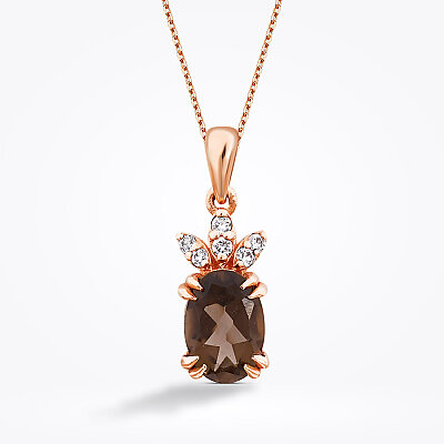 0.74 Karat Pırlanta Renkli Taşlı Kolye - Baroni Diamond (1)