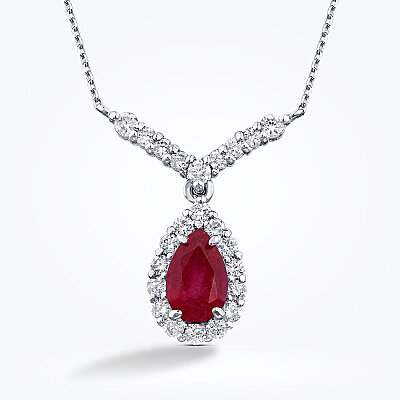 0.77 Karat Pırlanta Yakut Kolye - Baroni Diamond (1)