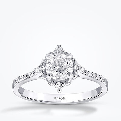 0.79 Karat Pırlanta Lotus Yüzük - Baroni Diamond