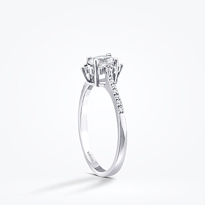0.79 Karat Pırlanta Lotus Yüzük - Baroni Diamond (1)