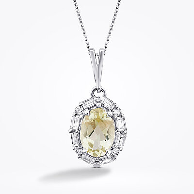 0.84 Karat Pırlanta Renkli Taşlı Kolye - Baroni Diamond (1)