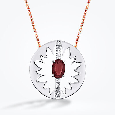 0.86 Karat Pırlanta Yakut Kolye - Baroni Diamond (1)