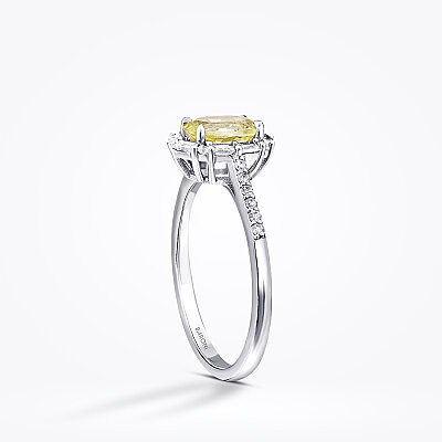 0.89 Karat Pırlanta Renkli Taş Yüzük - Baroni Diamond (1)