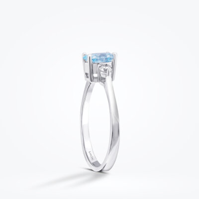 0.92 Karat Pırlanta Blue Topaz Yüzük - Baroni Diamond (1)