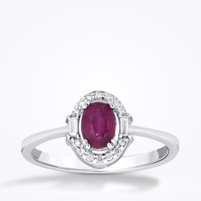0.95 Karat Pırlanta Yakut Yüzük - Baroni Diamond