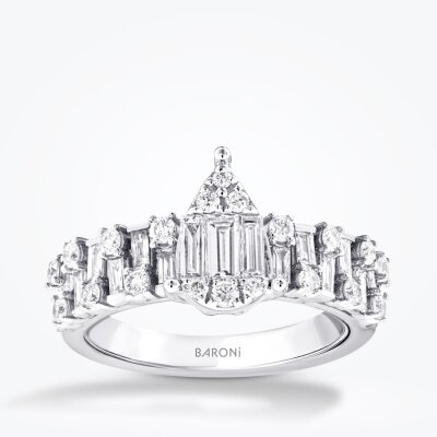 0.97 Karat Pırlanta Baget Yüzük - Baroni Diamond