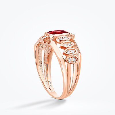 0.97 Karat Pırlanta Yakut Yüzük - Baroni Diamond (1)