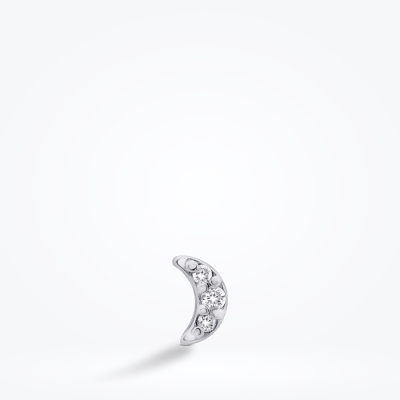 0.01 Karat Pırlanta Ay Tragus Piercing - Baroni Diamond