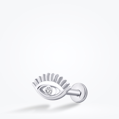 0.01 Karat Pırlanta Göz Tragus Piercing - Baroni Diamond (1)