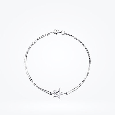 0.01 Karat Pırlanta Yıldız Trend Bileklik - Baroni Diamond