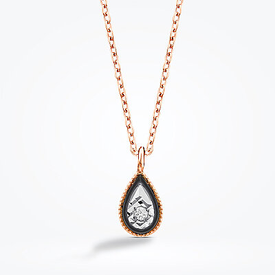 0.02 Karat Pırlanta Damla Kolye - Baroni Diamond