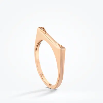 0.02 Karat Pırlanta Kenar Taşlı Rose Yüzük - Baroni Diamond (1)