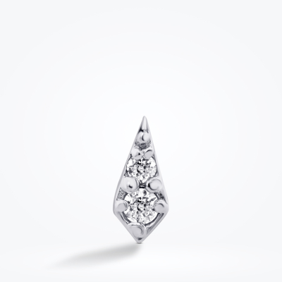 0.02 Karat Pırlanta Prizma Tragus Piercing - Baroni Diamond