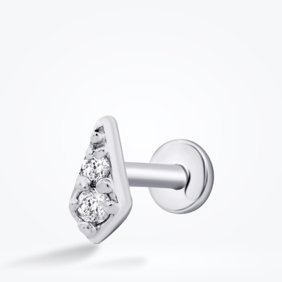 0.02 Karat Pırlanta Prizma Tragus Piercing - Baroni Diamond (1)