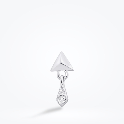 0.02 Karat Pırlanta Üçgen Sarkıntılı Tragus Piercing - Baroni Diamond