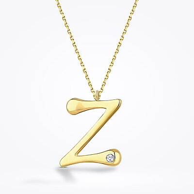 0.02 Karat Pırlanta Z Harf Kolye - Baroni Diamond
