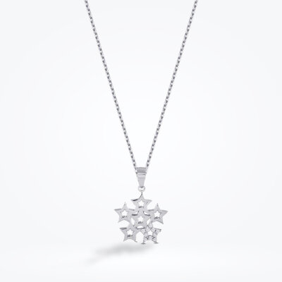 0.04 Karat Pırlanta Altı Yıldızlı Kolye - Baroni Diamond (1)