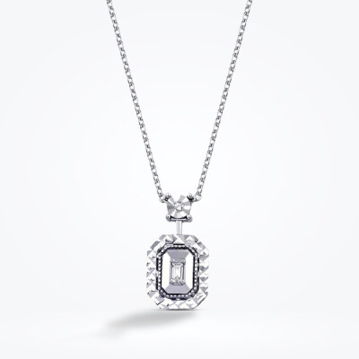 0.05 Karat Pırlanta Baget Kolye - Baroni Diamond (1)