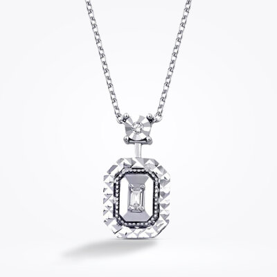 0.05 Karat Pırlanta Baget Kolye - Baroni Diamond