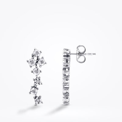 0.05 Karat Pırlanta Efektli Küpe - Baroni Diamond