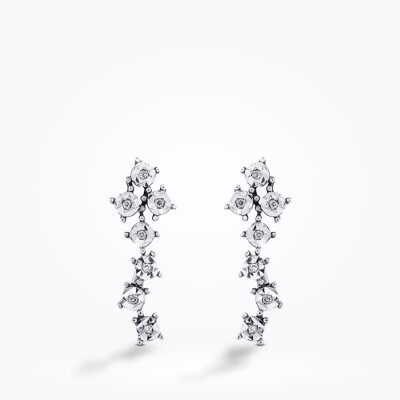 0.05 Karat Pırlanta Efektli Küpe - Baroni Diamond (1)
