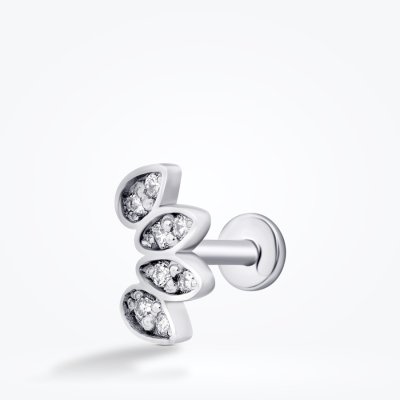 0.05 Karat Pırlanta Lotus Tragus Piercing - Baroni Diamond (1)