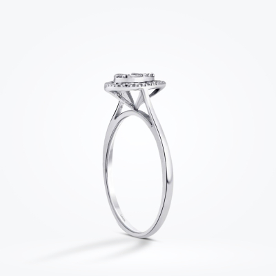 0.06 Karat Pırlanta Oval Baget Yüzük - Baroni Diamond (1)