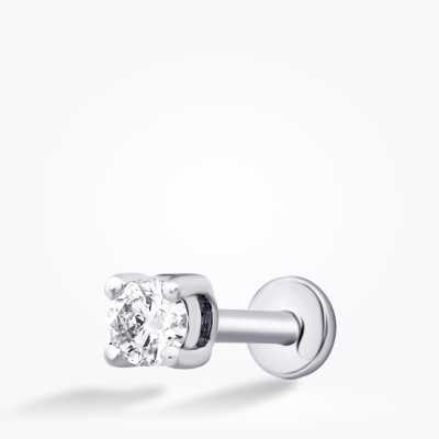 0.06 Karat Pırlanta Tektaş Tragus Piercing - Baroni Diamond (1)