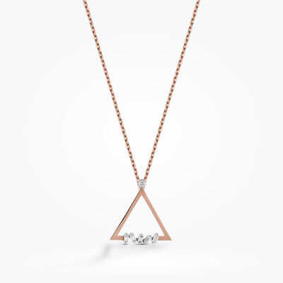 0.07 Karat Pırlanta Baget Kolye - Baroni Diamond (1)