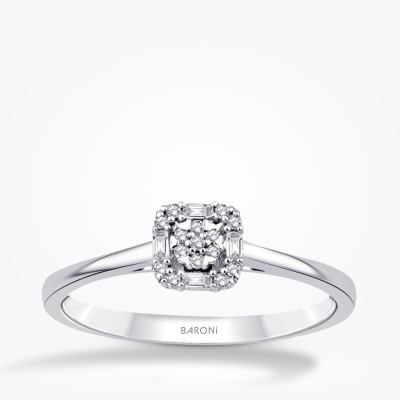 0.08 Karat Pırlanta Baget Yüzük - Baroni Diamond