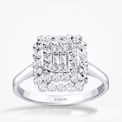0.08 Karat Pırlanta Baget Yüzük - Baroni Diamond