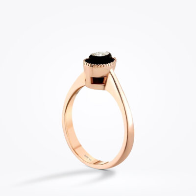 0.09 Karat Elmas Damla Yüzük - Baroni Diamond (1)