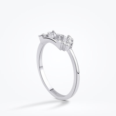 0.09 Karat Pırlanta Taşlı Baget Yüzük - Baroni Diamond (1)
