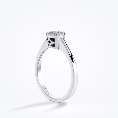 0.10 Karat Pırlanta Efektli Tektaş Yüzük - Baroni Diamond (1)