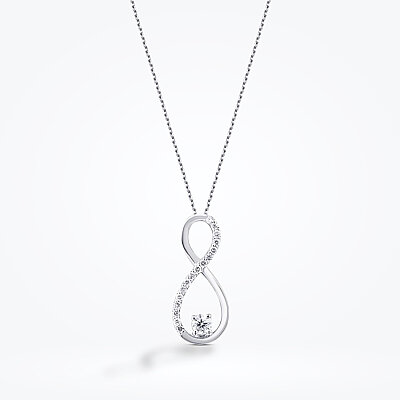 0.10 Karat Pırlanta Sonsuzluk Kolye - Baroni Diamond (1)