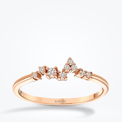0.10 Karat Pırlanta Taşlı Modern Yüzük - Baroni Diamond
