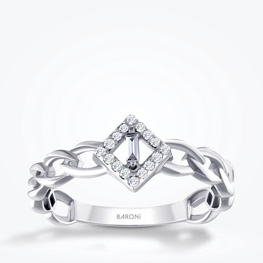 0.10 Karat Pırlanta Trend Yüzük - Baroni Diamond