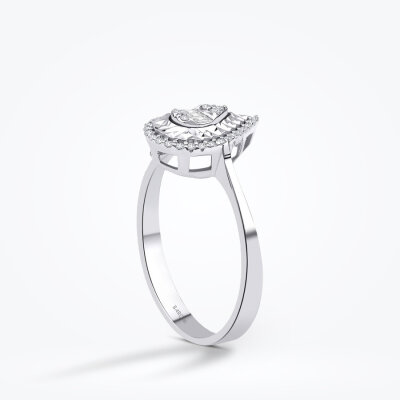0.11 Karat Pırlanta Baget Yüzük - Baroni Diamond (1)