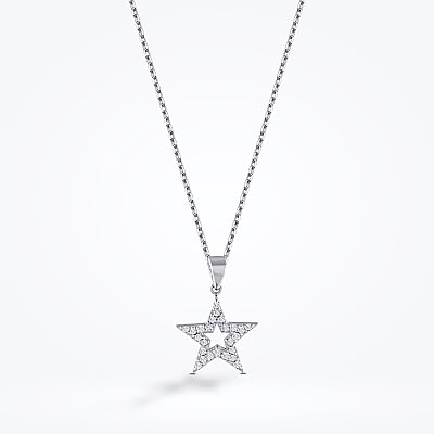 0.11 Karat Pırlanta Trend Yıldız Kolye - Baroni Diamond (1)