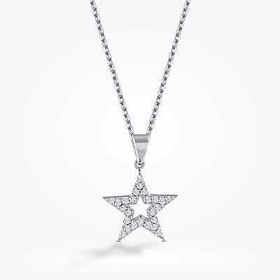 0.11 Karat Pırlanta Trend Yıldız Kolye - Baroni Diamond