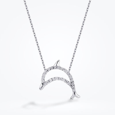 0.11 Karat Pırlanta Yunus Kolye - Baroni Diamond