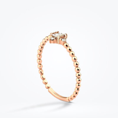 0.12 Karat Pırlanta Baget Rose Yüzük - Baroni Diamond (1)