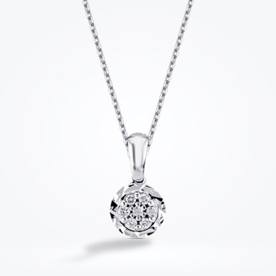 0.13 Karat Pırlanta Efektli Kolye - Baroni Diamond