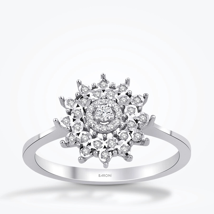 0.13 Karat Pırlanta Trend Yüzük - Baroni Diamond