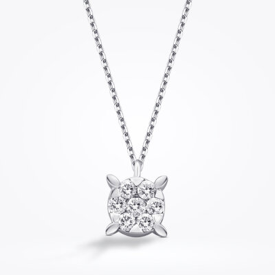 0.13 Karat Pırlanta Trend Tektaş Kolye - Baroni Diamond (1)
