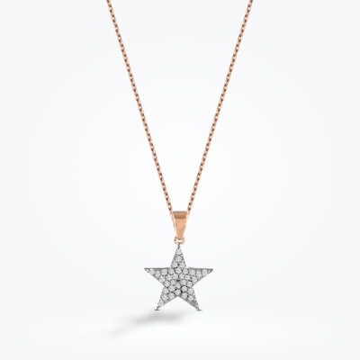 0.13 Karat Pırlanta Yıldız Trend Kolye - Baroni Diamond (1)
