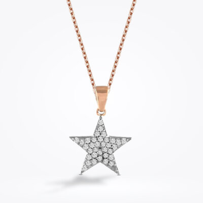 0.13 Karat Pırlanta Yıldız Trend Kolye - Baroni Diamond