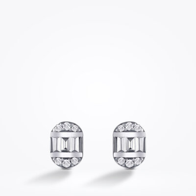 0.14 Karat Pırlanta Baget Küpe - Baroni Diamond (1)