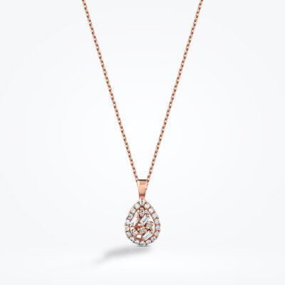 0.15 Karat Pırlanta Baget Kolye - Baroni Diamond (1)