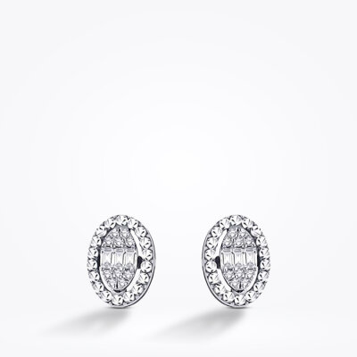0.14 Karat Pırlanta Baget Küpe - Baroni Diamond (1)